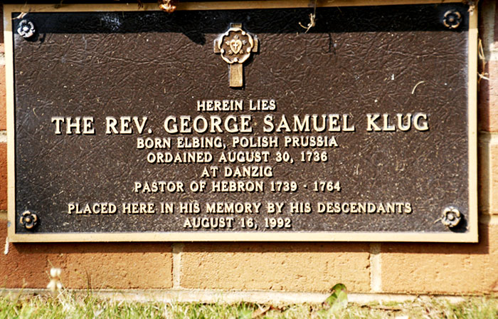 Hebron’s Second Pastor George Samuel Klug